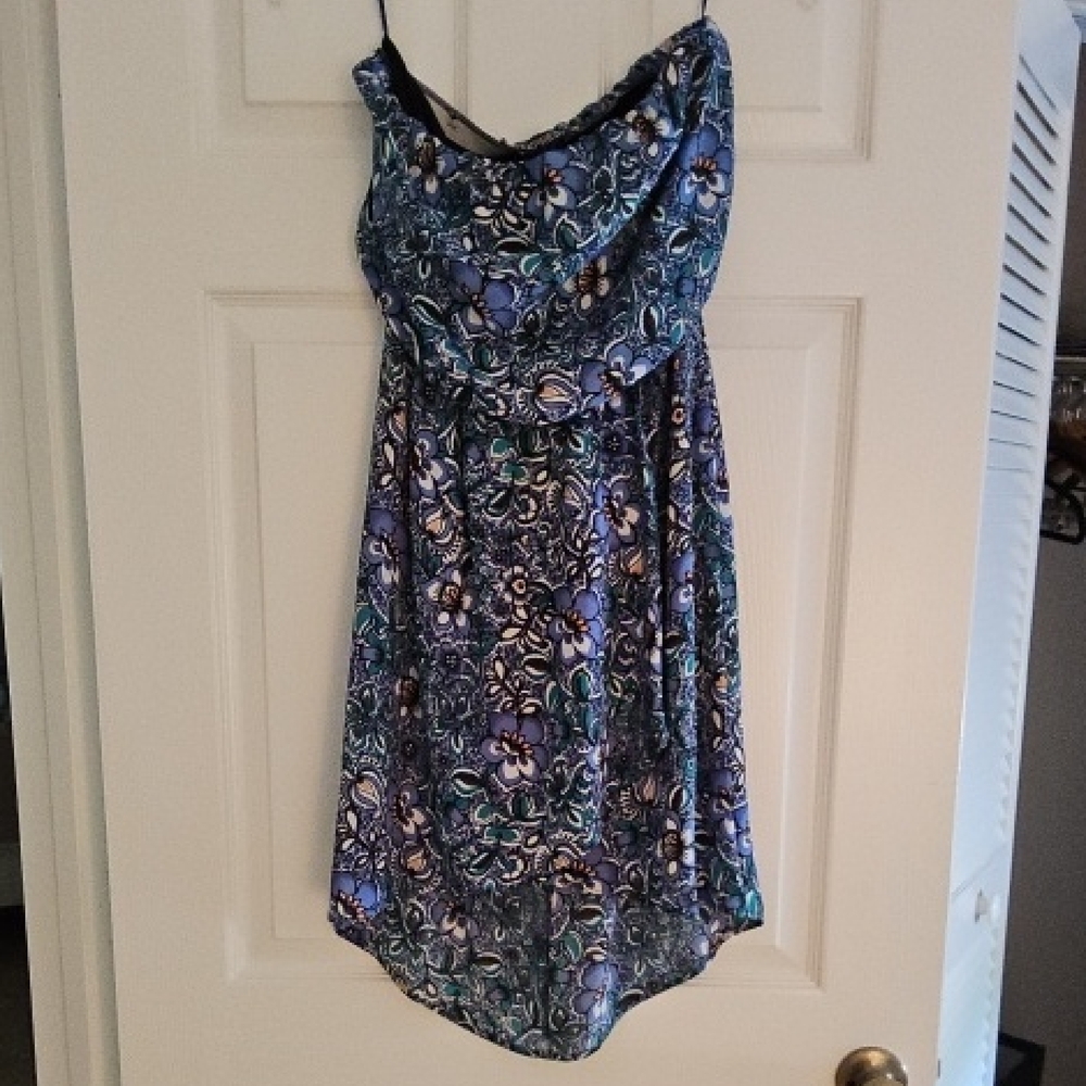Express Black and Blue High-Low Sundress